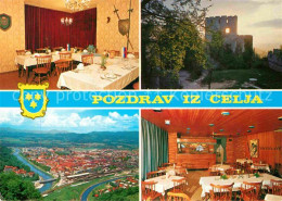72709258 Celje Cilli  Fliegeraufnahme Burg Restaurant Celje Cilli - Slowenien
