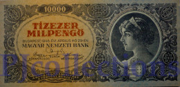 HUNGARY 10000 MILPENGO 1946 PICK 126 AU/UNC LOW SERIAL NUMBER "006748" - Hungría