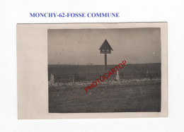 MONCHY-62-FOSSE COMMUNE-Tombes-CARTE PHOTO Allemande-GUERRE 14-18-1 WK-MILITARIA- - Cimetières Militaires