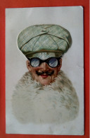 Carte à Système : Homme, Automobiliste Avec Lunettes  Et Chapeau - Dreh- Und Zugkarten