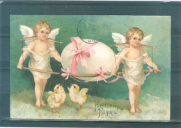 Relief - Gaufrée - Embossed - Prage - Angelot - TBE - Ostern