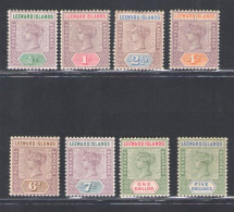 1890 Leeward Islands - Stanley Gibbons N. 1-8 - Serie Completa - MH* - Altri & Non Classificati