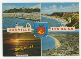 {92094} 50 Manche Donville Les Bains , Multivues ; Vue Générale , Plage , Piscine , Coucher De Soleil - Altri & Non Classificati