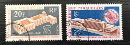 Lot De 2 Timbres Oblitérés Saint Pierre Et Miquelon 1969 / 1970 Yt N° 398 À 399 - Usati