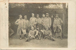 Militaires- Ref E126- Carte Photo -guerre 1914-18-  Groupe De Soldats A Mancourt - - Guerra 1914-18