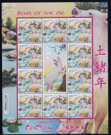 Polynésie N°1207 Cochon - Feuille Entière - Neuf ** Sans Charnière - TB - Unused Stamps