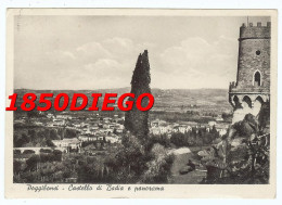 POGGIBONSI - CASTELLO DI BADIA E PANORAMA F/GRANDE  VIAGGIATA 1957 - Siena