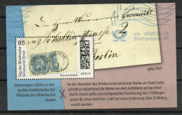 Deutschland 2023. Tag Der Briefmarke, Stralsund-Brief, Mi Block 91 Gestempelt - Usati