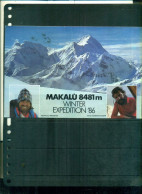 CARTOLINA  MAKALU 8481 WINTER EXPEDITION 86  CON LEGGERA PIEGA AL CENTRO VIAGGIATA  A PARTIR DE 1 EURO - Alpinismo