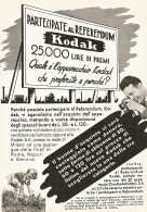Partecipate Al Referendum KODAK - Pubblicità Del 1940 - Vintage Advert - Advertising