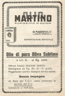 MARTINO Olio Di Pura Oliva Sublime - Pubblicità Del 1923 - Vintage Advert - Advertising