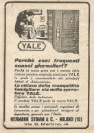 Serratura YALE - Pubblicità Del 1923 - Vintage Advertising - Advertising