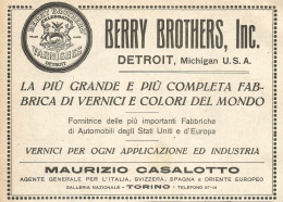 Berry Brothers Varnishes - Pubblicità Del 1923 - Vintage Advertising - Advertising