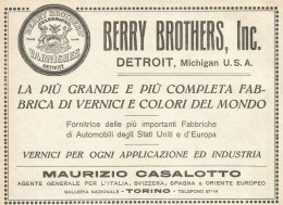 Berry Brothers Varnishes - Pubblicità Del 1923 - Vintage Advertising - Advertising