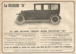 BIANCHI 18 - Le Più Recenti Vittorie - Pubblicità Del 1923 - Vintage Ad - Advertising