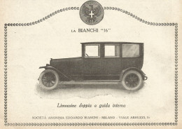 Bianchi 16 - Limousine Doppia - Pubblicità Del 1923 - Vintage Advertising - Advertising