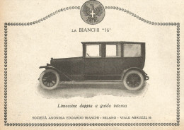 Bianchi 16 - Limousine Doppia - Pubblicità Del 1923 - Vintage Advertising - Advertising