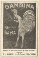 GAMBINA - Marsala Dama - Pubblicità Del 1923 - Vintage Advertising - Advertising