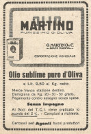 Olio Di Oliva MARTINO - Diano Marina - Pubblicità Del 1923 - Vintage Ad - Pubblicitari