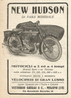Motocicli NEW HUDSON A 2 E 4 Tempi - Pubblicità Del 1923 - Vintage Advert - Pubblicitari