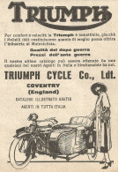 Motocicletta TRIUMPH - Pubblicità Del 1923 - Vintage Advertising - Pubblicitari