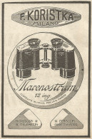 KORISTKA - Binoccolo Marenostrum - Pubblicità Del 1917 - Vintage Advert - Publicités