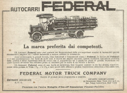 Autocarri Federal Motor Truck Company - Pubblicità Del 1917 - Vintage Ad - Pubblicitari