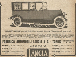 LANCIA - Landaulet Limousine - Pubblicità Del 1917 - Vintage Advertising - Publicités