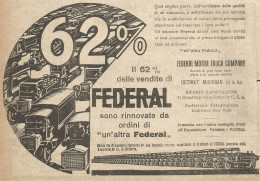 Autocarri Federal Motor Truck Company - Pubblicità Del 1917 - Vintage Ad - Advertising