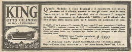 KING - Automobili Ad 8 Cilindri - Pubblicità Del 1917 - Vintage Advert - Pubblicitari