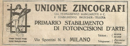 Unione Zincografi - Milano - Pubblicità Del 1917 - Vintage Advertising - Advertising