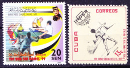 Brunei 1999, Cuba 1962 MNH Stamps On Squash Sports - Sonstige & Ohne Zuordnung
