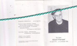 Albert Preneel-Compernolle, Chaillee Les Marais (Fr) 1918, Roeselare 1996. Oud-strijder 40-45; Foto - Obituary Notices