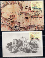 REPUBBLICA DI SAN MARINO 1990 CELEBRAZIONI COLOMBIANI SCOPERTA AMERICA SERIE COMPLETA MAXI MAXIMUM CARD CARTOLINA CARTE - FDC