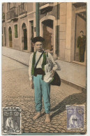 Portugal Postcard Carte Postale CPA 1919 Costumes De Portugal Vendedor De Jornaes (Posted From Angola!) - Lisboa