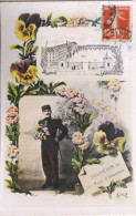 C. P. A. : 87 :  LIMOGES : Souvenir Du 78e Régiment D'Infanterie, Soldat, Dessin De La Caserne De La Visitation, Pensées - Limoges