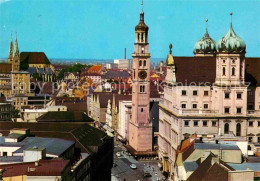 72707284 Augsburg Maximilianstr Mit Rathaus Und Perlach Augsburg - Augsburg