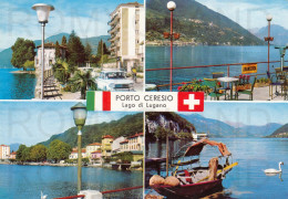 CARTOLINA  C14 PORTO CERESIO,VARESE,LOMBARDIA-LAGO DI LUGANO-STORIA,MEMORIA,CULTURA,RELIGIONE,VIAGGIATA - Varese