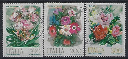 Italy 1981  Blumen Aus Italien  (o) Mi.1745-1747 - 1981-90: Usados