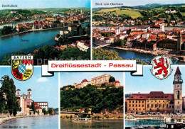 72707159 Passau Dreiflusseck Blick Vom Oberhaus Ital Bauten Am Inn Oberhausblick - Passau