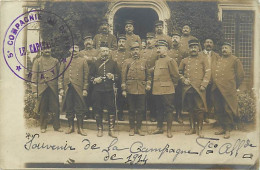 Militaires- Ref E121-carte Photo -guerre 1914-18-cachets -cachet 5eme Compagnie Du Genie -1914- - War 1914-18