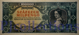 HUNGARY 100000 MILPENGO 1946 PICK 127 AU+ - Hungary