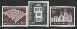 YOUGOSLAVIE- N°1516/8 ** (1975) Protection Du Patrimoine Architectural - Unused Stamps