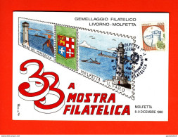 Molfetta, 1990- 33a Mostra Filatelica. Affrancata E Annullata Sul Recto Con Timbro Della Manifestazione. - Borse E Saloni Del Collezionismo