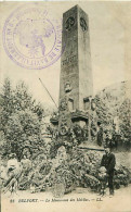 Cachet 1re Réserve De Ravitaillement N° 6 Sur Cpa Belfort Monument Des Mobiles 1915 - Guerra De 1914-18