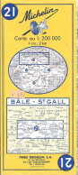 CARTE-ROUTIERE-MICHELIN-N °21-1971-21é Edit-BALE-STGALL-PAS De COUPURES-Imprim-Photolight- Pas Plis CoupésTBE - Roadmaps