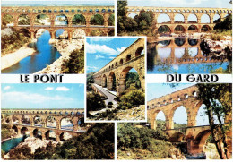 CPM FRANCE 30 GARD VERS-PONT-DU-GARD - Le Pont Du Gard - Multivues - Autres & Non Classés