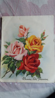 CPSM DOUBLE 4 PANS 3 D RELIEF SYSTEME POP UP FLEURS ROSES BONNE FETE MAMAN ED MD 2385 C  FORMAT 12.5 PAR 16 CM - Mother's Day