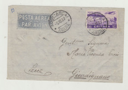 BUSTA SENZA LETTERA - POSTA AEREA - ANNULLO ADDI ARCAI - AMARA DEL 1937 VERSO ITALIA WW2 - Marcophilie (Avions)