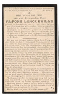 Longueville Alfons Lotenhulle 1850 Pastoor Bavegem Moerbeke Meerendré Leeuwergem Oostakker +1921 - Todesanzeige